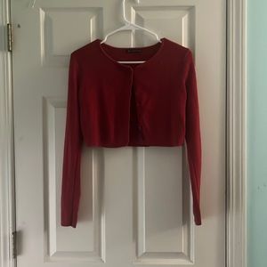 Red brandy Melville cardigan